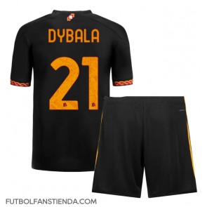 AS Roma Paulo Dybala #21 Tercera Equipación Niños 2023-24 Manga Corta (+ Pantalones cortos)